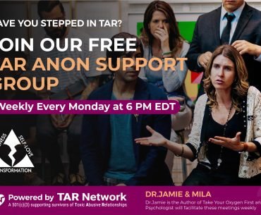 Join TAR Anon’s Free Support Meetings Weekly Every Monday at 6 PM EDT! Join TAR Anon’s Free Support Meetings Weekly Every Monday at 6 PM EDT!